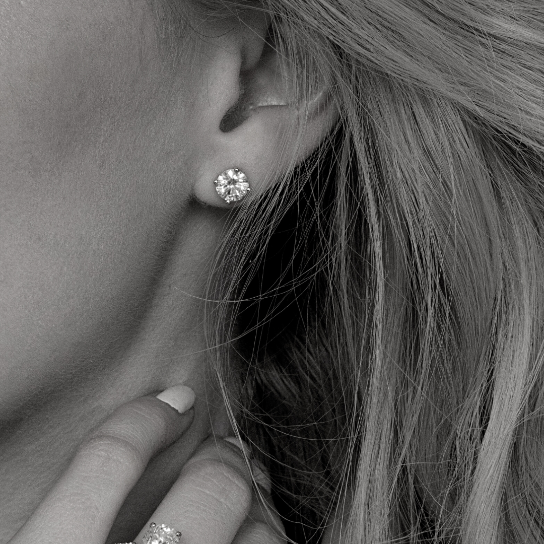 Lab Grown Diamond Stud Earrings in 14K White Gold (6 Ct. Tw) – Ice Dazzle